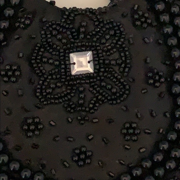 Vtg Unique Beaded Shoulder Evening Handbag Purse - Picture 4 of 11
